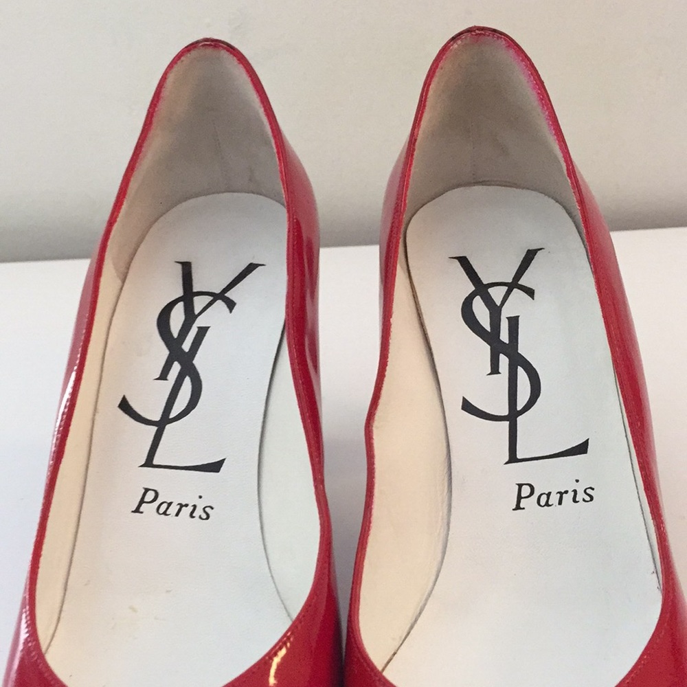 YSL 👠 red patent leather heels size 5.5 - Picture 5 of 12